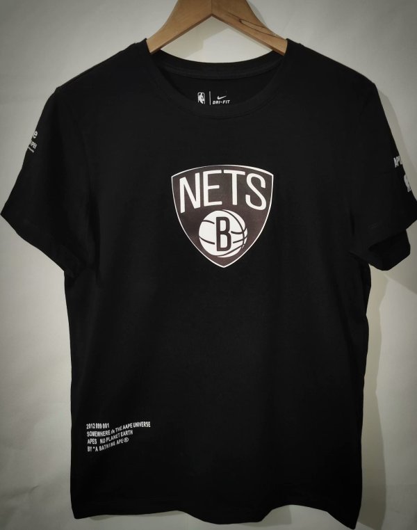 NBA Nets Hot pressing black T-shirt 1:1