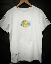 NBA Lakers Hot pressing white T-shirt 1:1