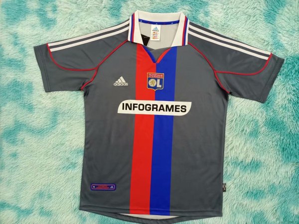 Retro Lyon Away Fans   1:1 Quality Soccer Jersey   2000-2001