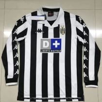 Retro Juventus Home  Long Sleeve 1:1 Quality Soccer Jersey    1999-2000