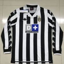 Retro Juventus Home  Long Sleeve 1:1 Quality Soccer Jersey    1999-2000