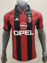 Retro AC Milan Home 1:1 Quality Soccer Jersey  1998-2000