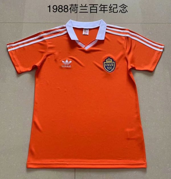 Retro Netherlands 100 years Commemorative Edition 1:1 Quality Soccer Jersey  1988
