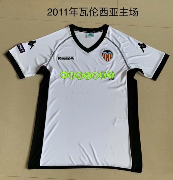 Retro Valencia Home  1:1 Quality Soccer Jersey  2011
