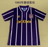 Retro Manchester City Away 1:1 Quality Soccer Jersey  1993
