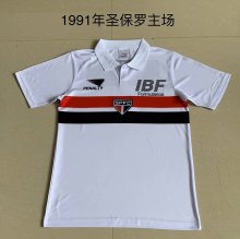 Retro Sao Paulo Home 1:1 Quality Soccer Jersey    1991