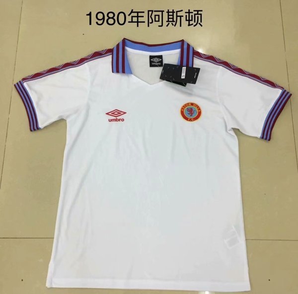 Retro Aston Villa   1:1 Quality Soccer Jersey  1980