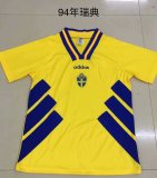 Retro Sweden Home 1:1 Quality Soccer Jersey   1994