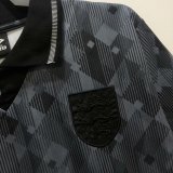Retro England Home Black 1:1 Quality Soccer Jersey   1990