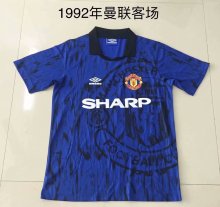 Retro  Manchester United Away 1:1 Quality Soccer Jersey  1992-1993