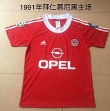 Retro Bayern Munich Home  1:1 Quality Soccer Jersey   1991