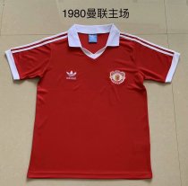 Retro  Manchester United Home 1:1 Quality Soccer Jersey  1980