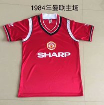 Retro  Manchester United Home 1:1 Quality Soccer Jersey  1984