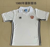 Retro  Manchester United Away 1:1 Quality Soccer Jersey  1980