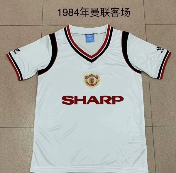 Retro  Manchester United Away 1:1 Quality Soccer Jersey  1984
