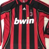Retro AC Home Long Sleeve 1:1 Quality Soccer Jersey  2006-2007