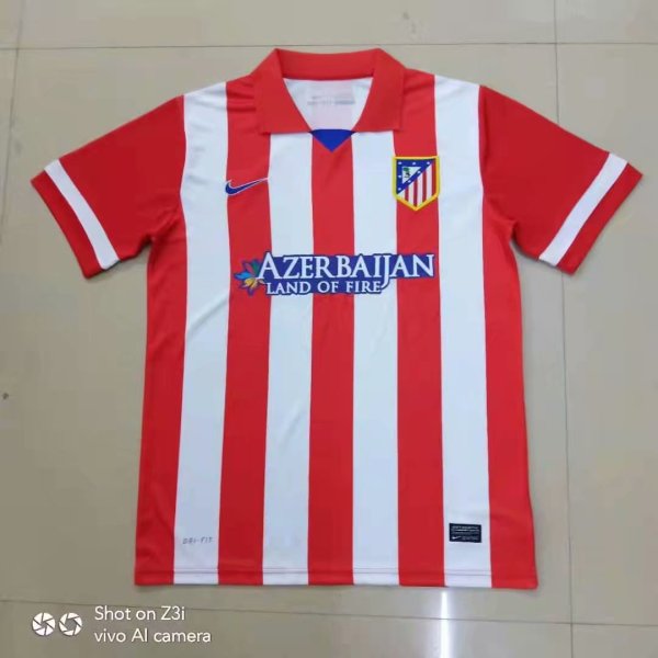Retro Atletico Madrid Home 1:1 Quality Soccer Jersey  2013-2014