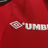 Retro Manchester united Home  1:1 Quality Soccer Jersey   1998