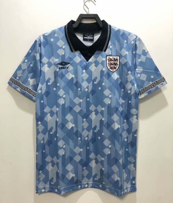 Retro England Away  1:1 Quality Soccer Jersey  1990