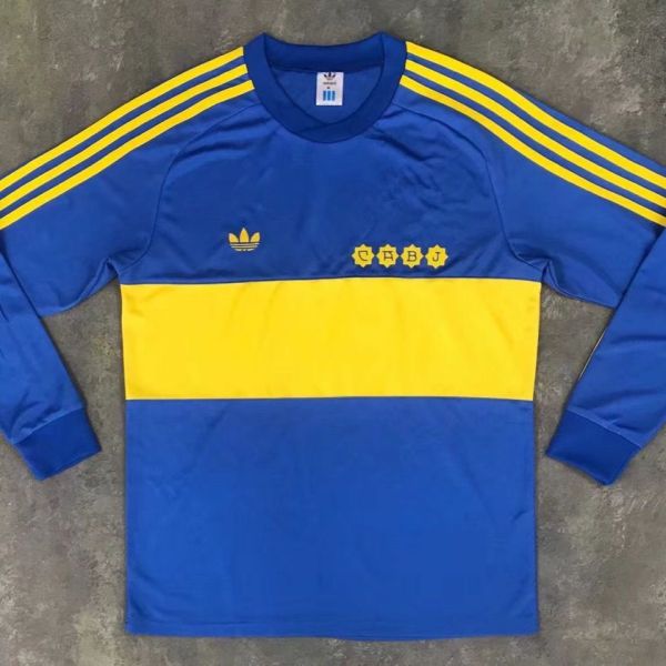 Retro Boca Juniors Long Sleeve Home Fans 1:1 Quality Soccer Jersey  1981