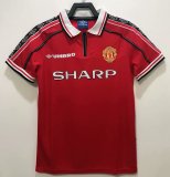 Retro Manchester united Home  1:1 Quality Soccer Jersey   1998