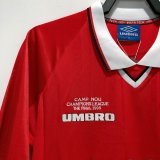 Retro Manchester united home  1:1 Quality Soccer Jersey  1999-2000