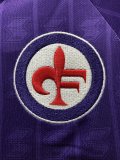 Retro Fiorentina home Fans 1:1 Quality Soccer Jersey  1989-1990