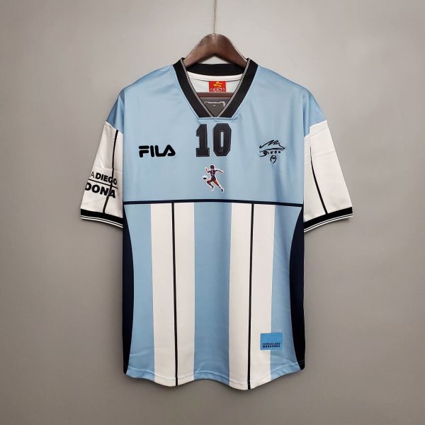 Retro Argentina Maradona Commemorative Edition  1:1 Quality Soccer Jersey  2001