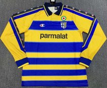 Retro Parma Away Yellow Long sleeve1:1 Quality Soccer Jersey  1999-2000