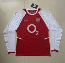 Retro Arsenal Home Long Sleeve 1:1 Quality Soccer Jersey  2002-2004