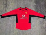 Retro Manchester United Home Long Sleeve 1:1 Quality Soccer Jersey  2002-2004