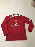 Retro Manchester United  Home Long Sleeve 1:1 Quality Soccer Jersey  2004-2006