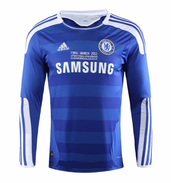 Retro  Chelsea Home Long Sleeve 1:1 Quality Soccer Jersey  2011-2012