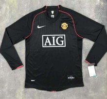 Retro Manchester United 2rd Away Long sleeve1:1 Quality Soccer Jersey  2007-2008