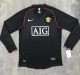 Retro Manchester United 2rd Away Long sleeve1:1 Quality Soccer Jersey  2007-2008