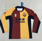 Retro Roma home Long sleeve 1:1 Quality Soccer Jersey  2000-2001