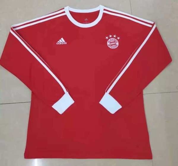 Retro Bayern Munich Long Sleeve  1:1 Quality Soccer Jersey 