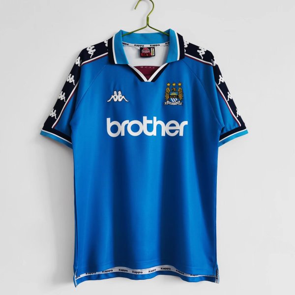 Retro Manchester City  Home 1:1 Quality Soccer Jersey  1997-1999