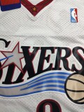 NBA 76ers Lverson 1997-1998 white classic Mesh Jersey