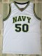 NBA Spurs #50  Admiral   David Robinson high school Vintage best Mesh Jersey white