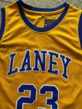 NBA Jordan high school #23 yellow shirt