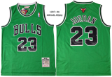NBA Bulls #23 Jordan 1997-1998 Green Classic Mesh Jersey