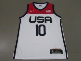 2021 Olympic version USA No. 10 Tatum white