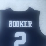 NBA Booker high school No. 2 dark blue embroidered Jersey