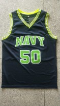 NBA Spurs #50  Admiral  David Robinson high school Vintage Mesh Jersey dark blue