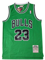 NBA Bulls #23 Jordan 1997-1998 Green Classic Mesh Jersey