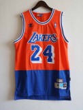 NBA Lakers #24 Kobe up orange down Blue Vintage mesh