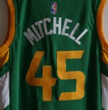 NBA Jazz (21 new season) # 45 Mitchell achievement green