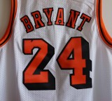 NBA Lakers #24 Kobe up white and down orange Vintage mesh