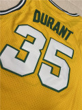 NBA Supersonic Retro #35 Durant vintage yellow top Mesh Jersey